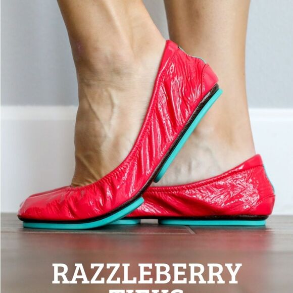 TIEKS Razzleberry Pop Pink Foldable Hot Pink Flats sz. 11 - Picture 4 of 14